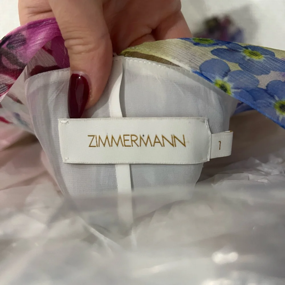 Zimmermann Prima Gathered Midi Dress Floral | Size 1 | Worn Twice - Picture 6 of 8